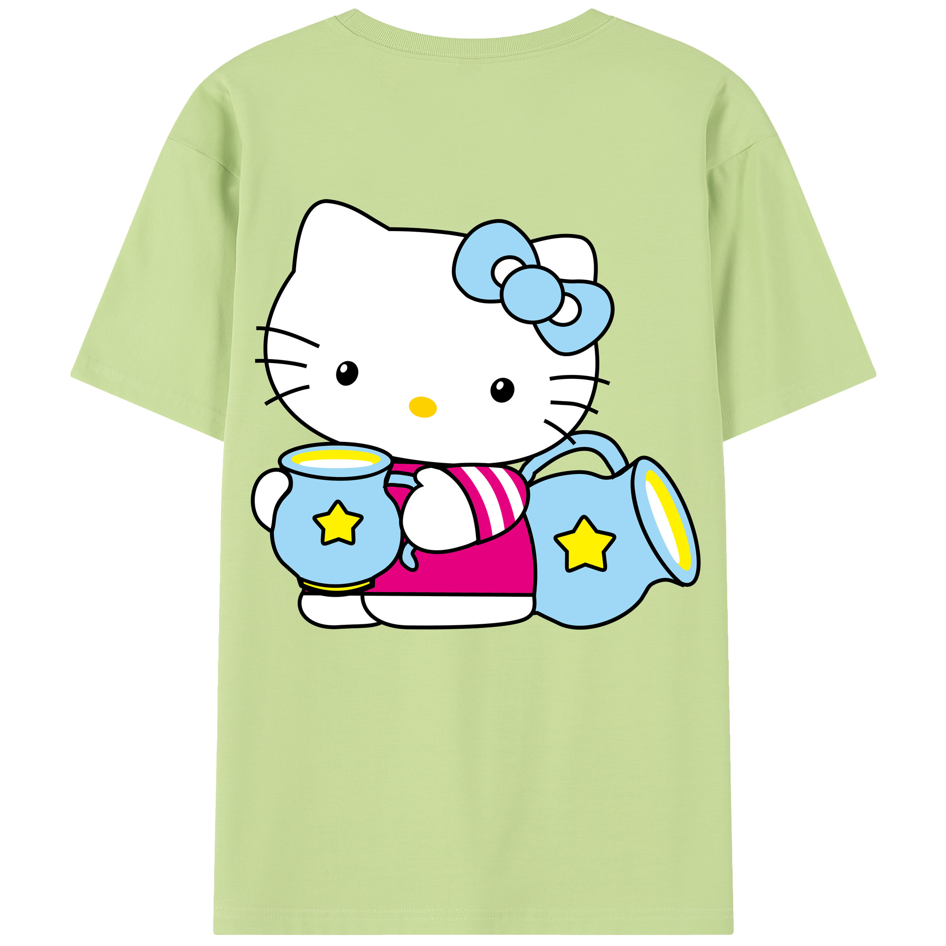 （画像用） Hello Kitty ハローキティ 綿100％半袖Tシャツ（背面プリント）